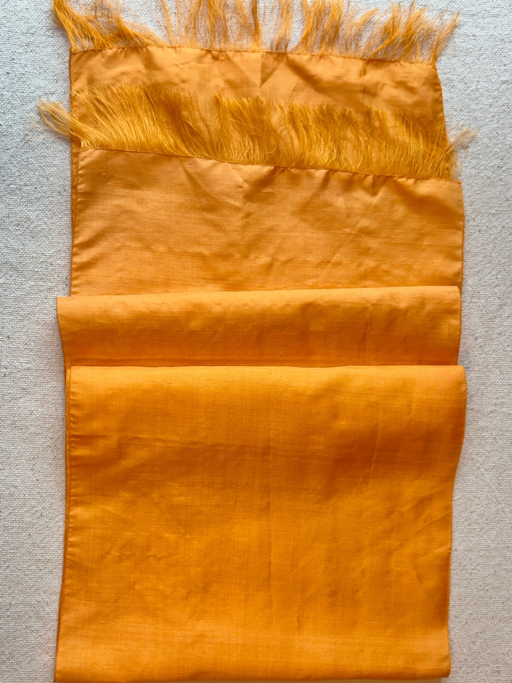 Vibrant Orange Silk Opera Scarf